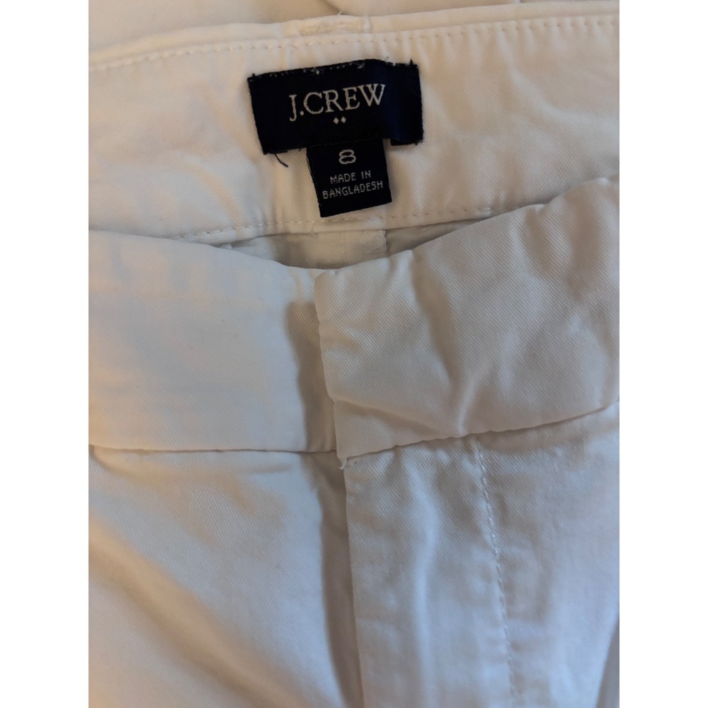 J.Crew White Bermuda Shorts Size 8 Stretch Cotton Classic Summer Preppy - Picture 2 of 7